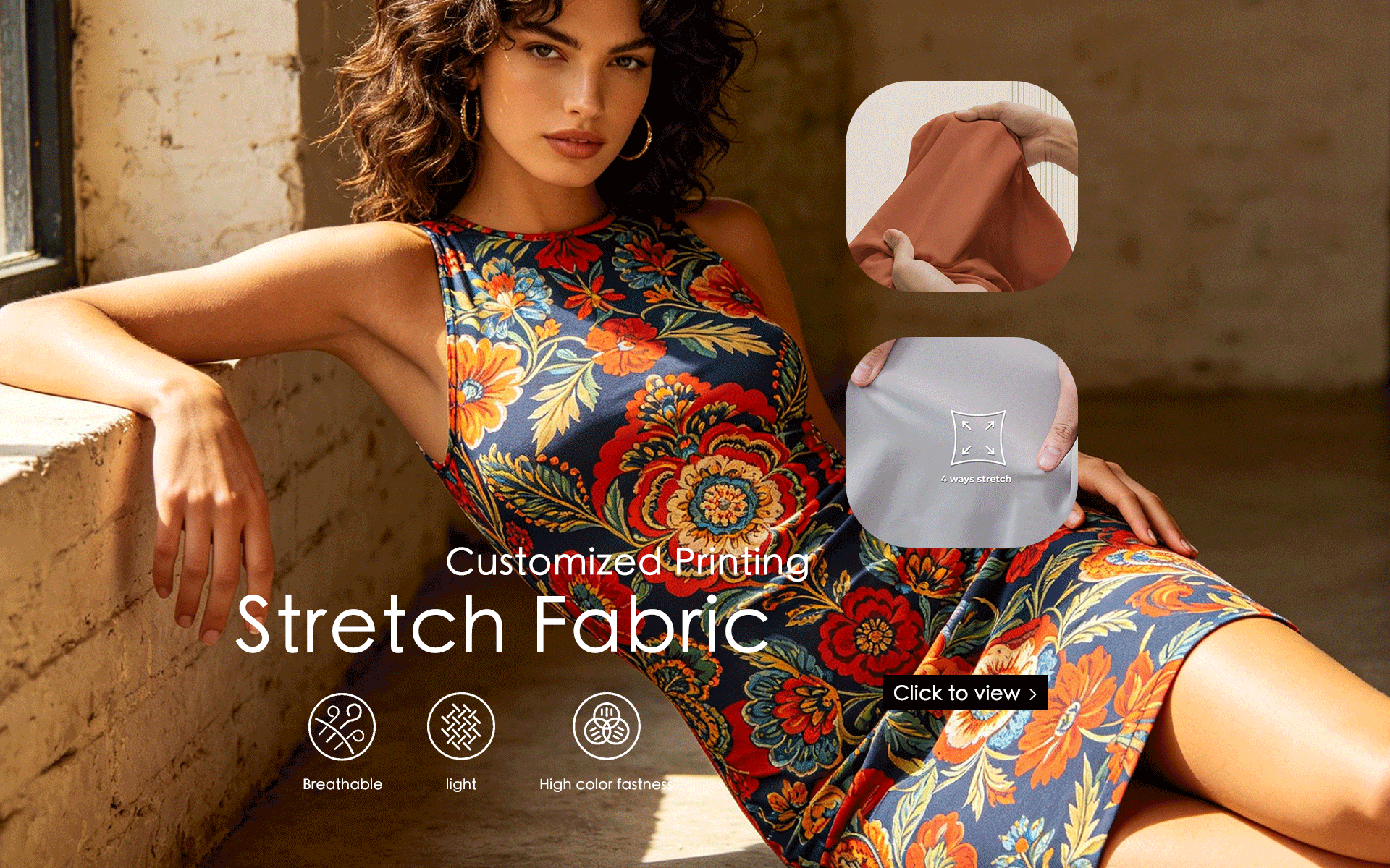 Customized printing stretch fabric